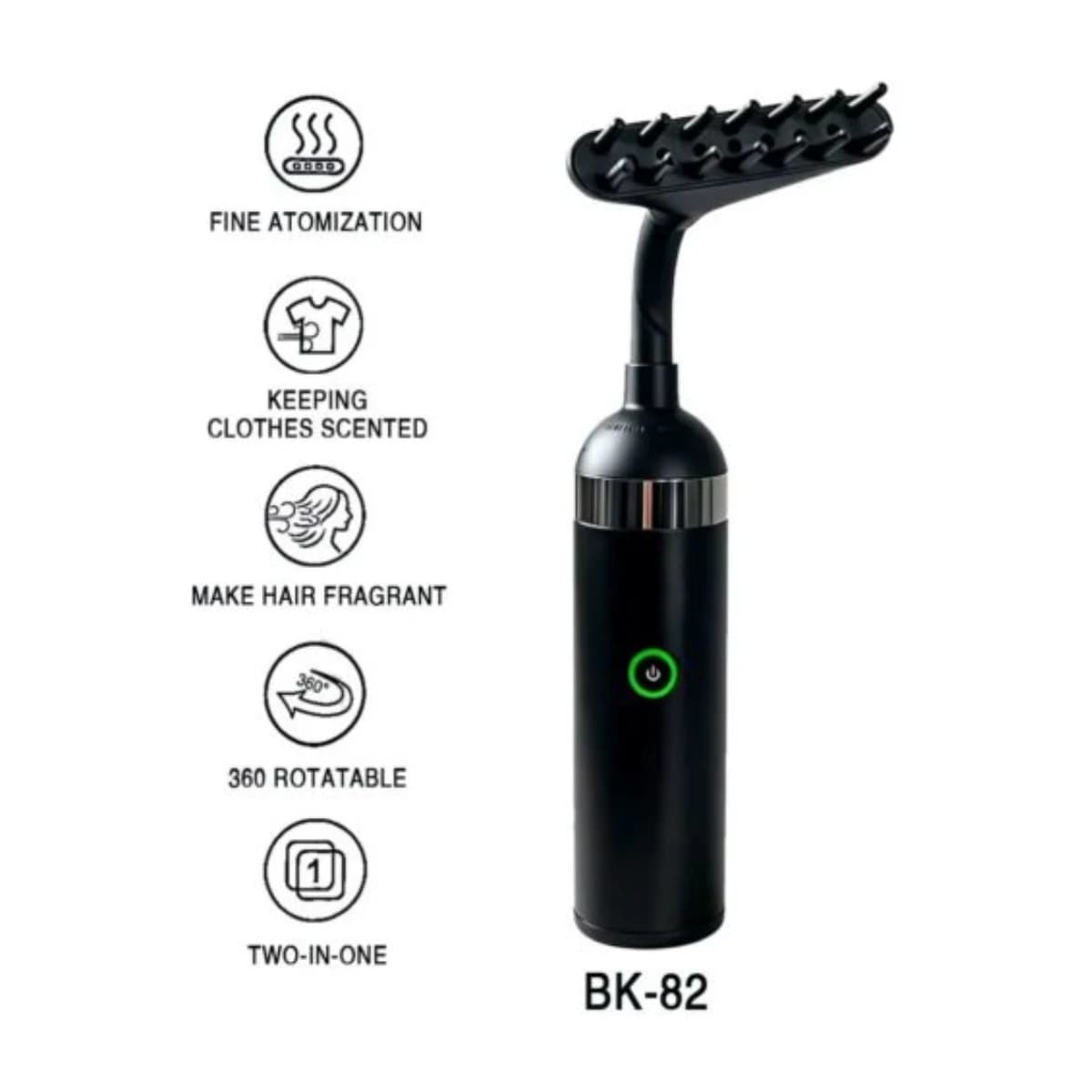2-in-1 Portable Electronic Oud Burner & Rotating Hair and Clothes Diffuser – BK-82 thumbnail 4