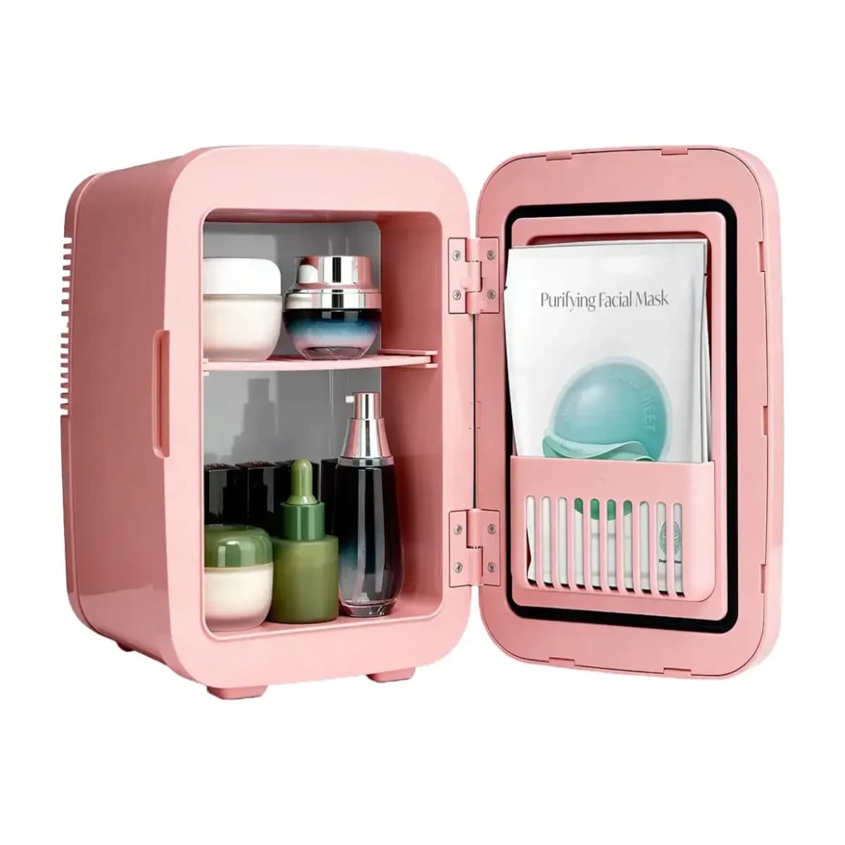 Porodo Frostlite Cooling Mini Makeup Fridge with LED Mirror, 4L, Low-Noise, Portable thumbnail 1