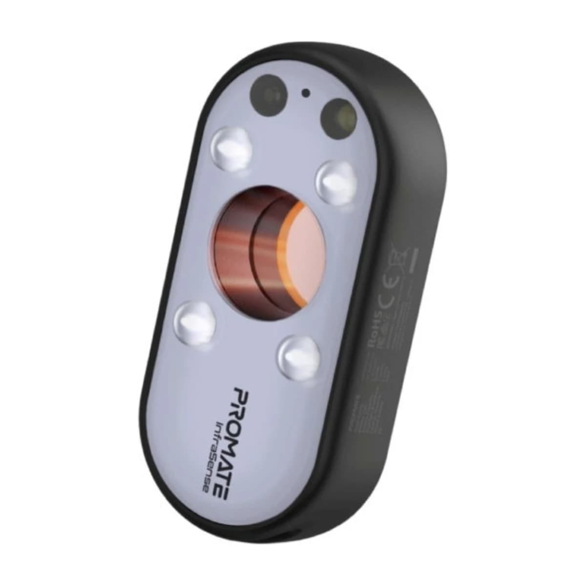 PROMATE InfraSense Portable Hidden Camera Detector with Infrared Lens Detection, Red Light Scanner, 80dB Anti-Theft Alarm, Emergency Siren, LED Flashlight, Rechargeable Privacy Protection Device for Travel, Hotels thumbnail 1