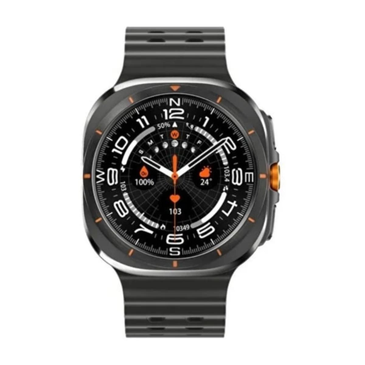 Voyager Smart Watch with 1.43" AMOLED Display, Bluetooth Calling, Built-in Compass, Rugged Zinc Alloy Design, 400mAh Battery, Up to 7 Days Runtime - Black thumbnail 1