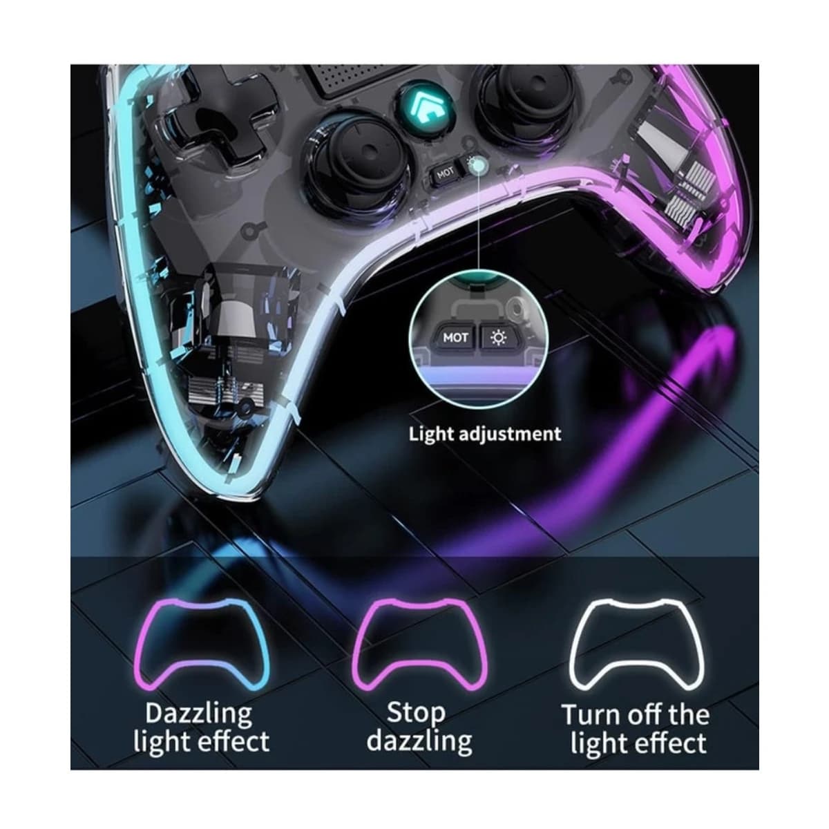 Rock Pow Universal Bluetooth Gamepad for iOS, Android, PS4 & PC thumbnail 4