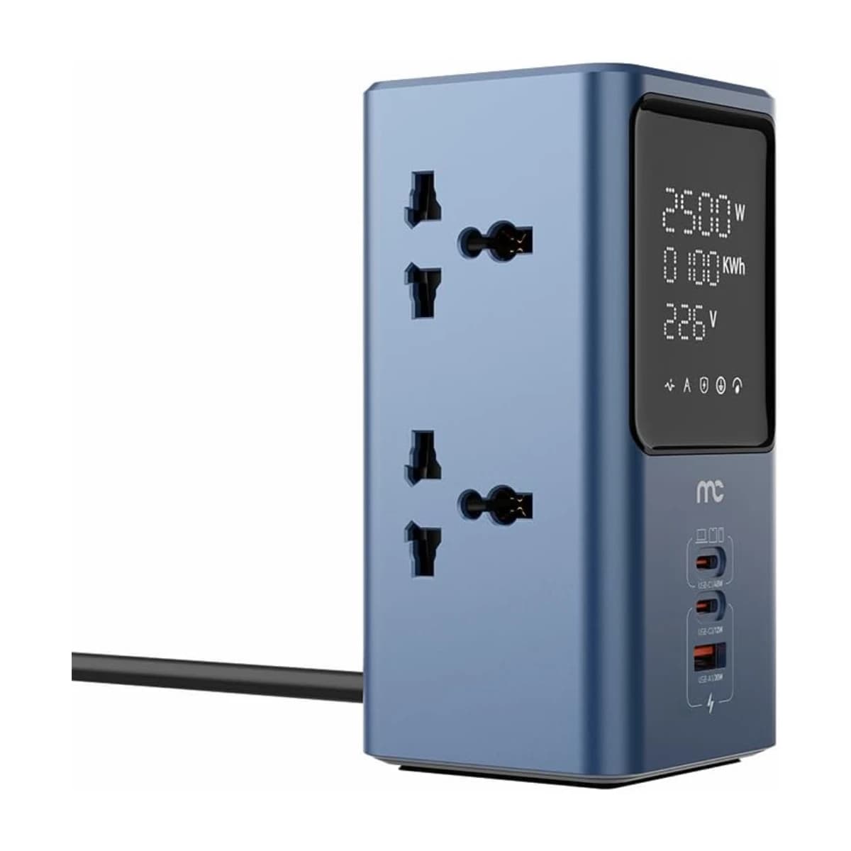 MYCANDY PS-E200 Power Socket | 45W Fast Charging | Digital Screen | Blue: Buy Online at Best Price in UAE - Amazon.ae thumbnail 1