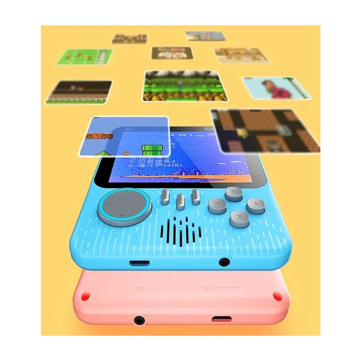 G7 Retro Handheld Mini Game Console, 3.5-Inch LCD, 666 Built-in Games thumbnail 4