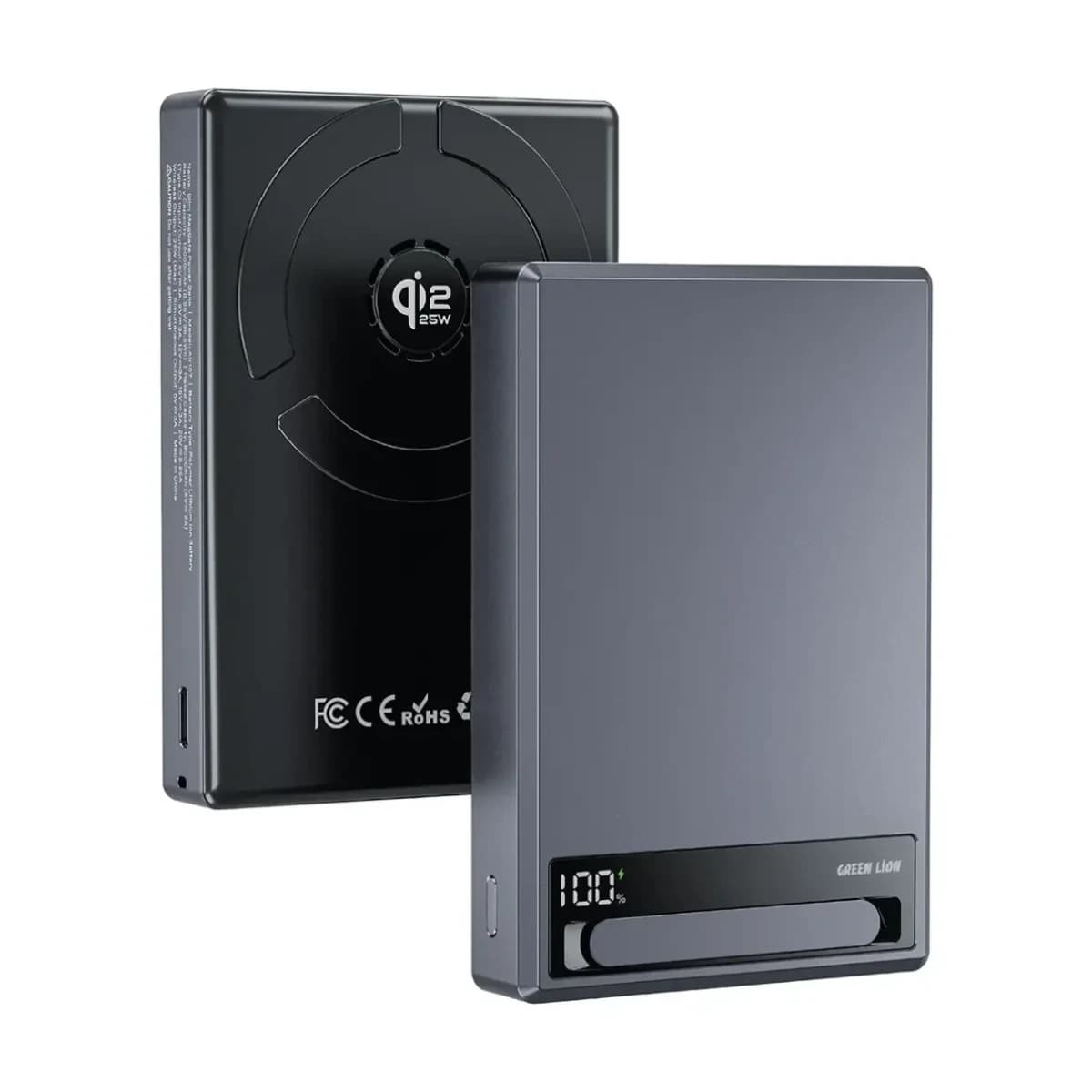 Green Lion Everest 10000mAh Power Bank - Gray thumbnail 1
