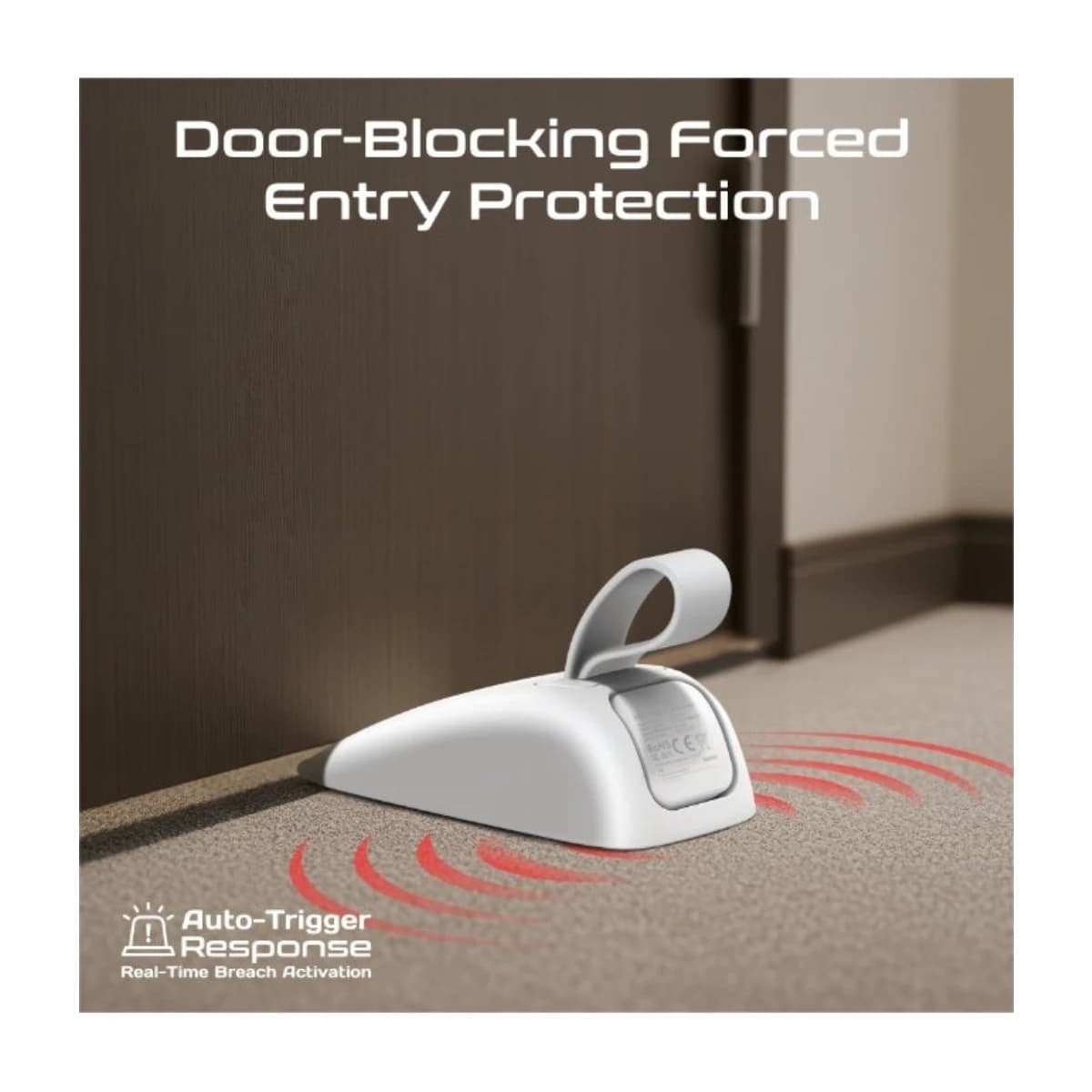 PROMATE DoorShield Portable Travel Door Alarm and Door Stopper, Dual Sensitivity Security Alert, 120dB Anti-Theft Protection, Instant Intruder Detection for Hotel Rooms, Homes and Apartments thumbnail 2
