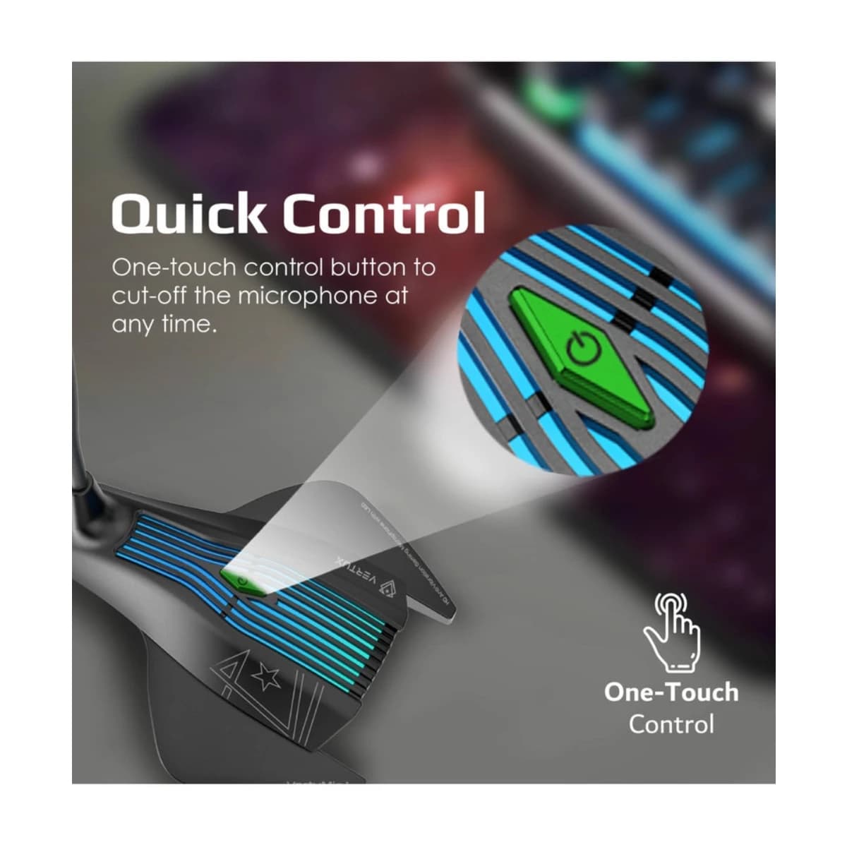 Vertux VertuMic-1 USB Gaming Microphone with RGB Light thumbnail 4