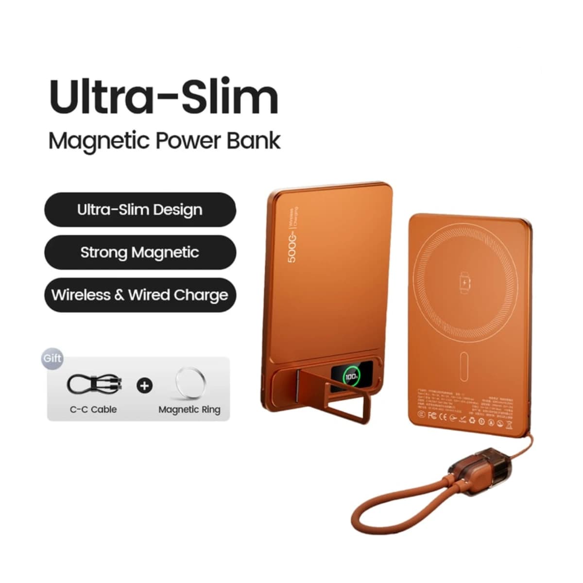 10000mAh Slim MagSafe Power Bank with 20W Fast Wireless Charging thumbnail 1