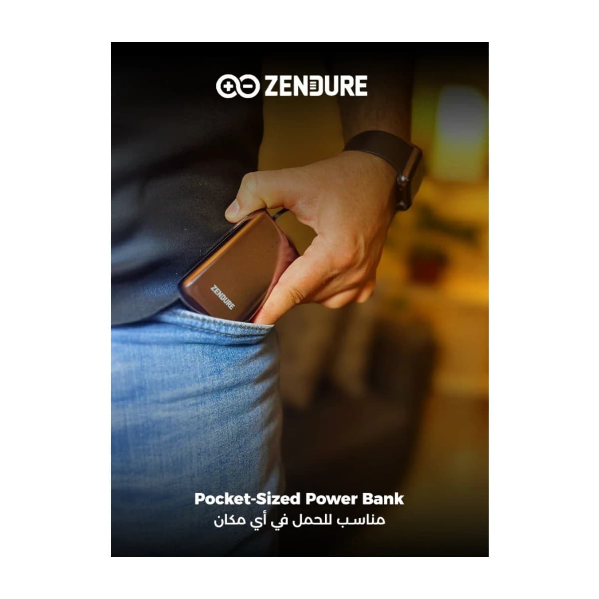 ZENDURE SuperMini Pro 20000mAh Power Bank, 30W Portable Charger with Built-in Cable, Grey thumbnail 4