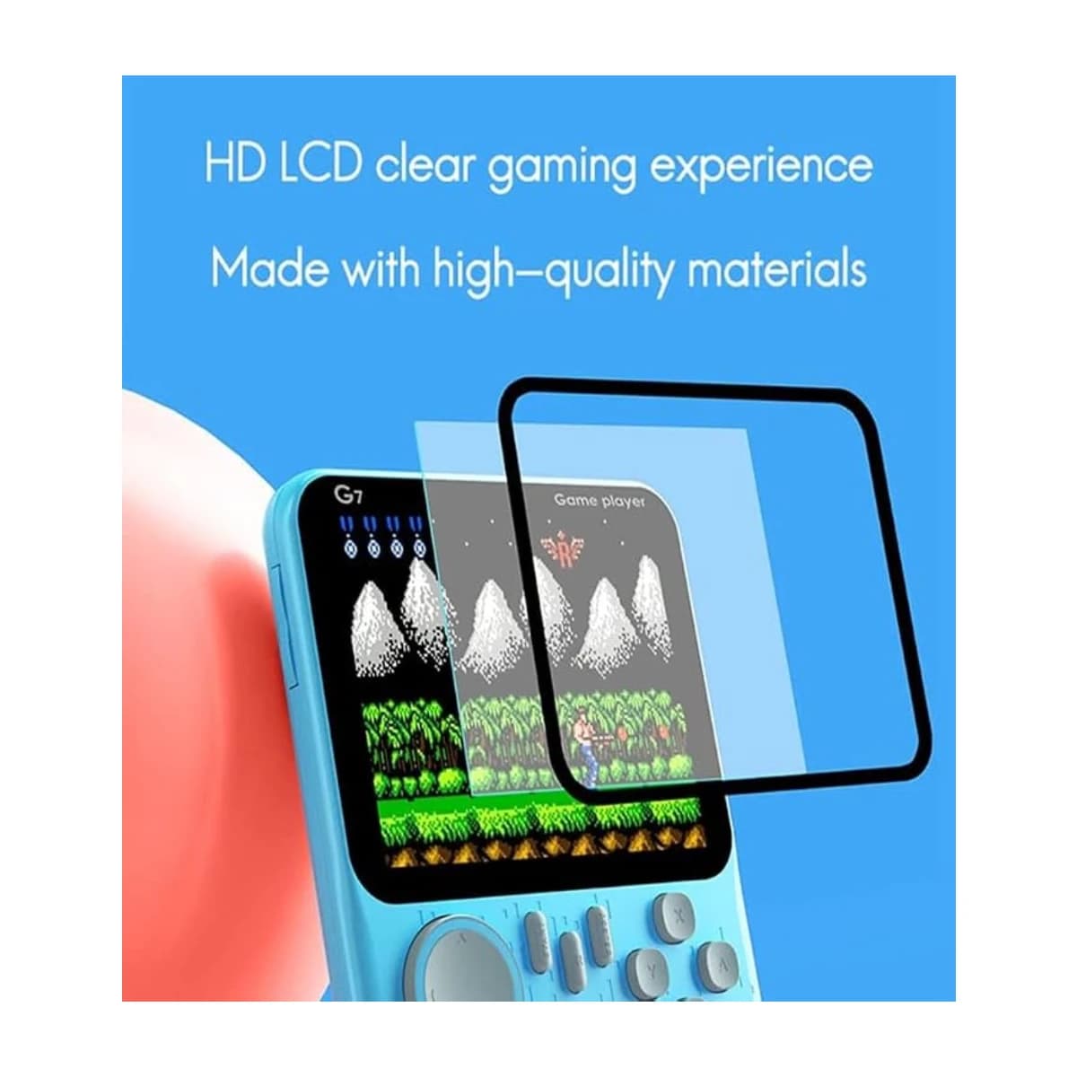 G7 Retro Handheld Mini Game Console, 3.5-Inch LCD, 666 Built-in Games thumbnail 3
