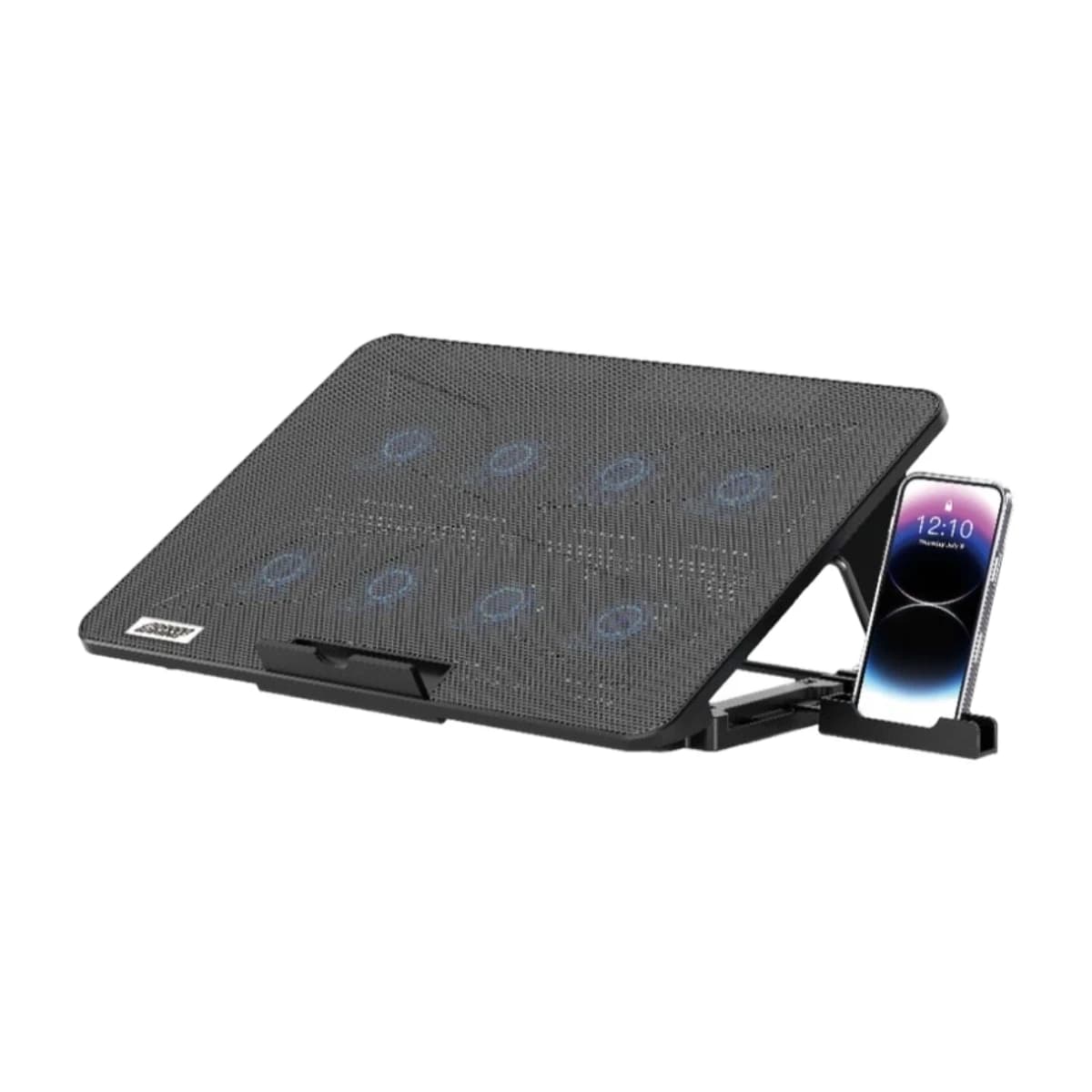 Porodo 8-Fan Laptop Cooling Stand - Up to 16" Laptops, Black thumbnail 1