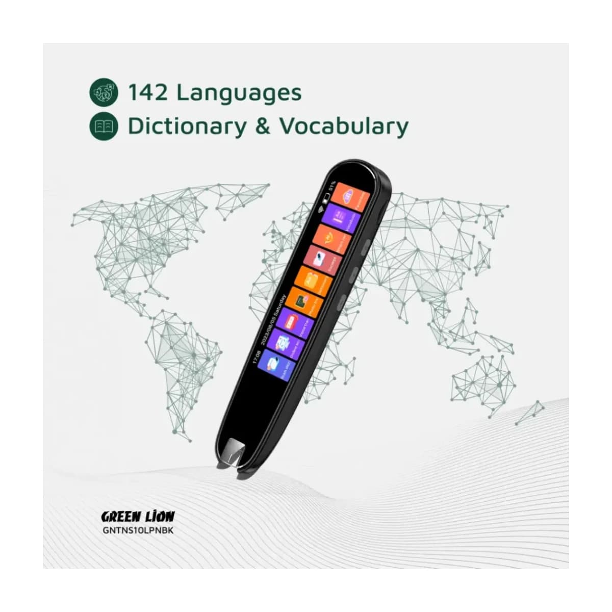 Green Lion Translation Pen - Black thumbnail 4