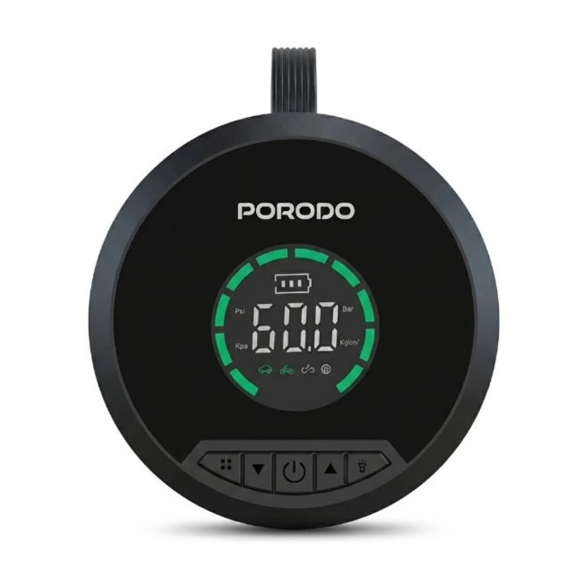 Porodo Gagefit 4-in-1 Car Jump Starter 1000A, Digital Air Inflator 150PSI, Power Bank 8000mAh - Black thumbnail 1