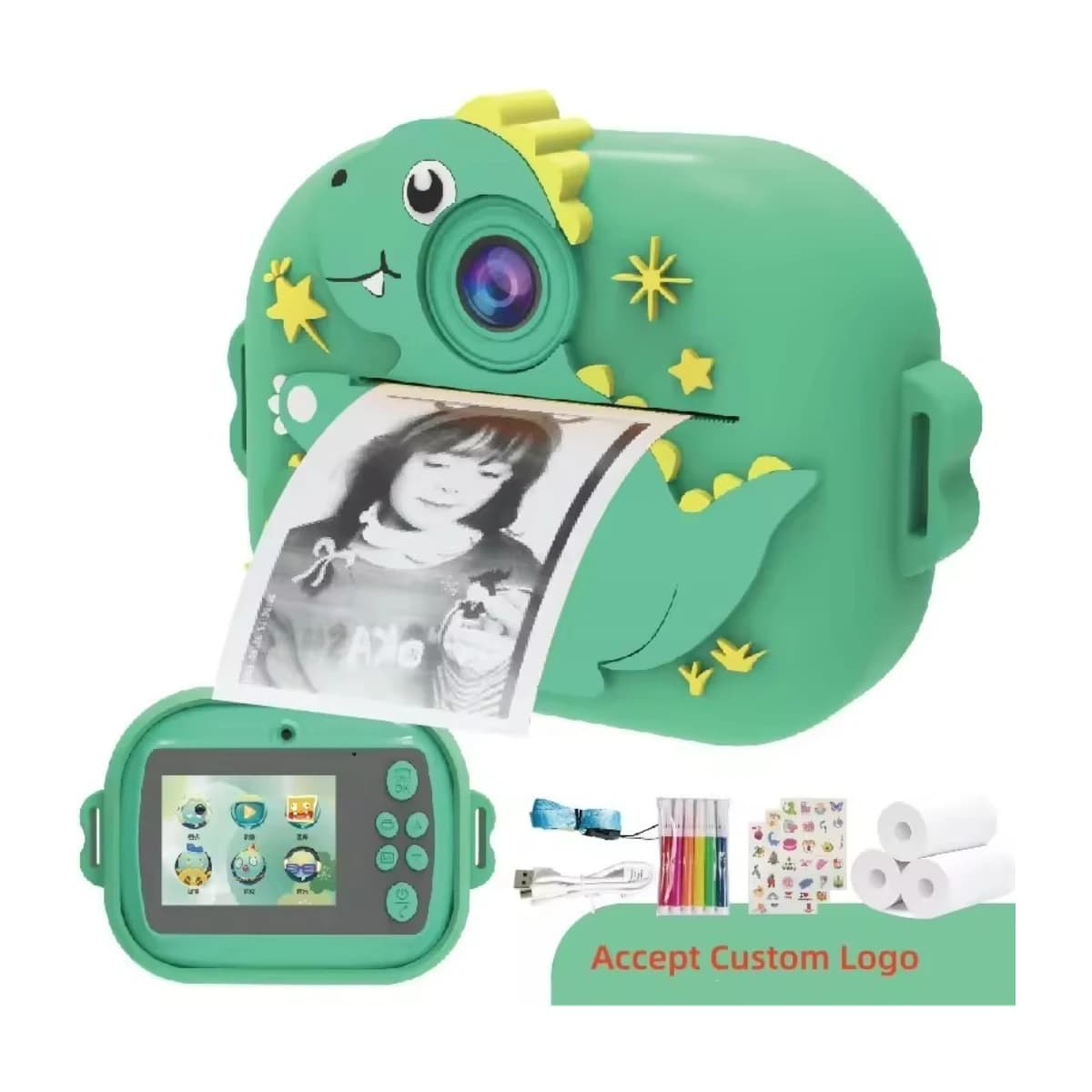 X5D Dinosaur Kids Instant Print Camera thumbnail 3
