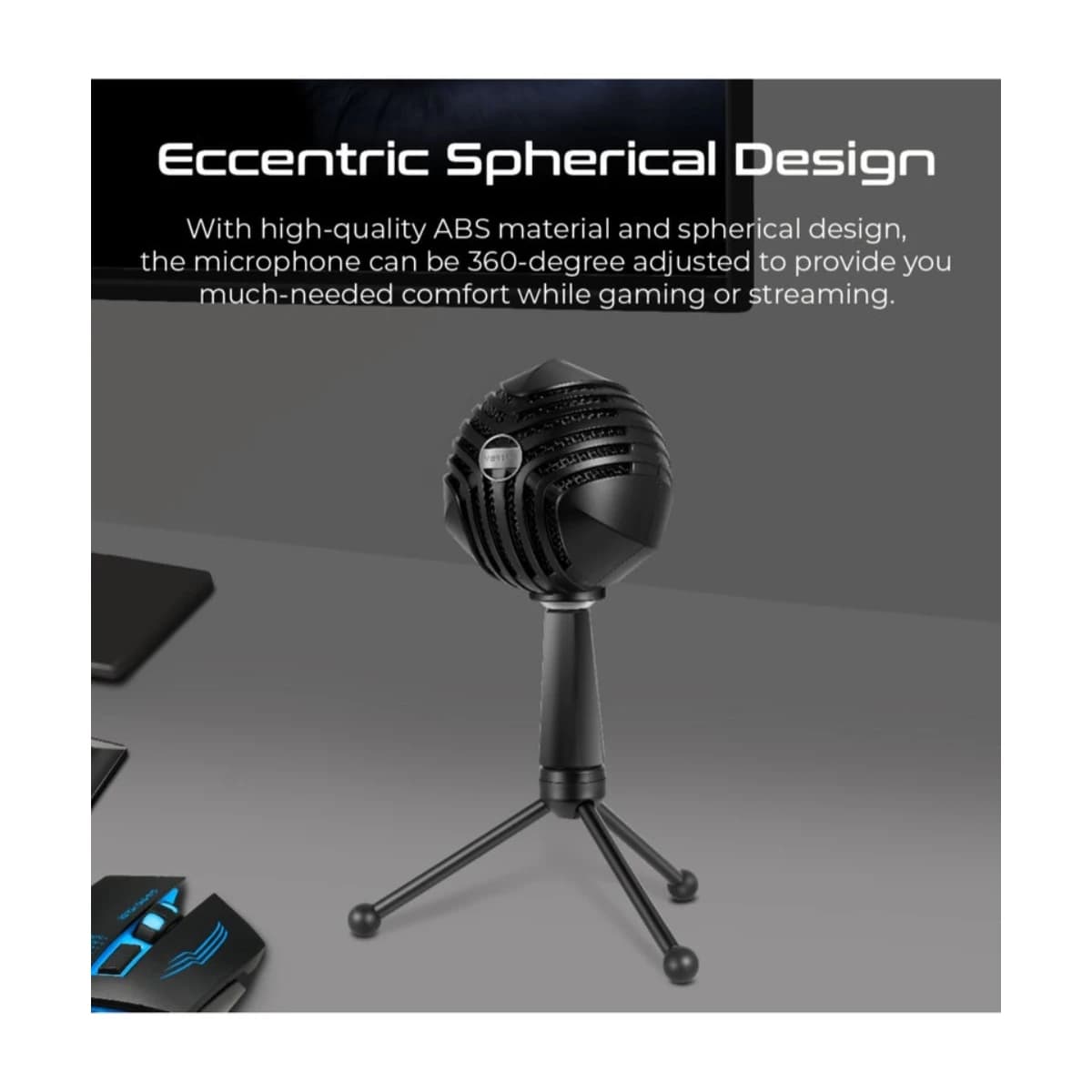 Vertux Sphere USB Condenser Microphone with LED Light thumbnail 3