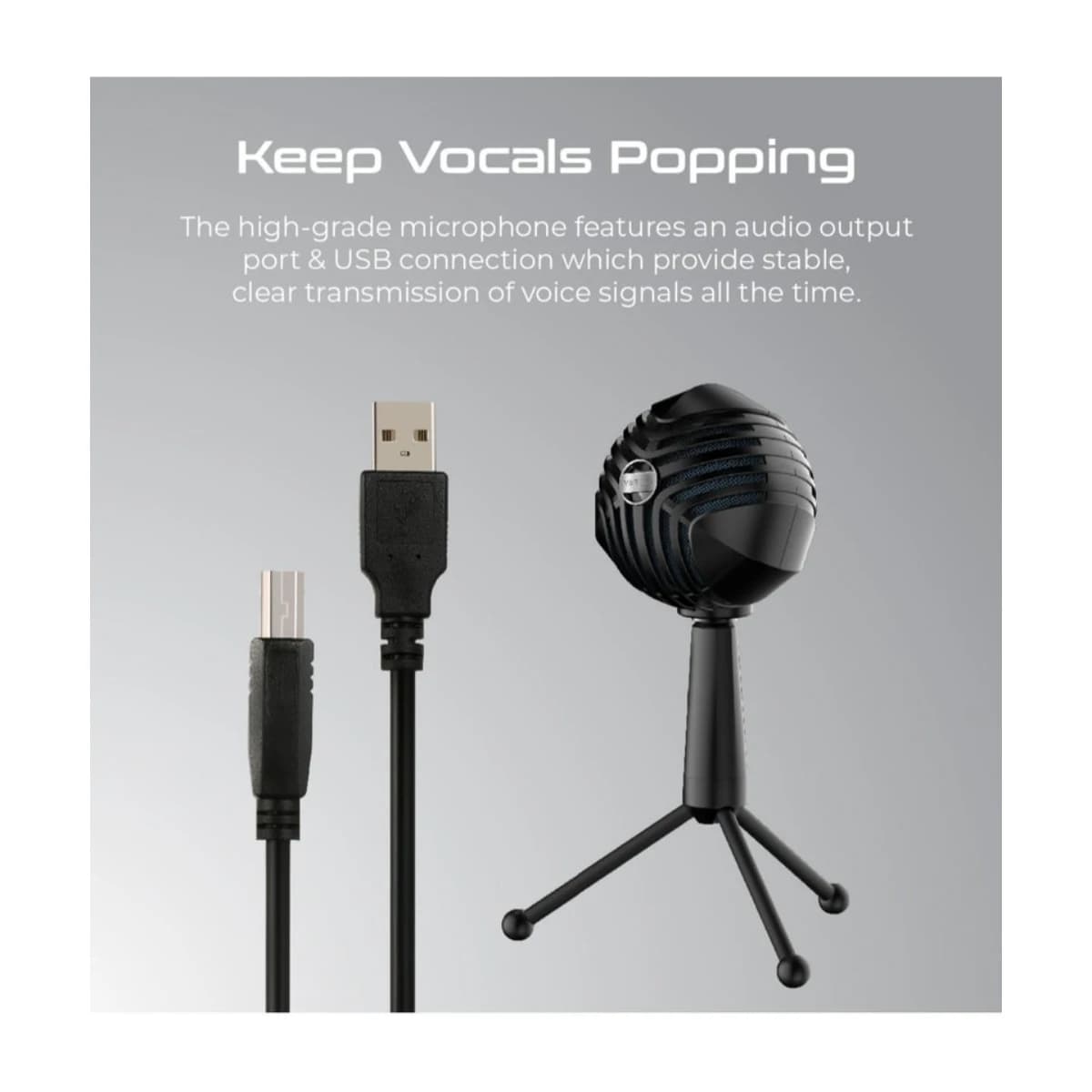 Vertux Sphere USB Condenser Microphone with LED Light thumbnail 2