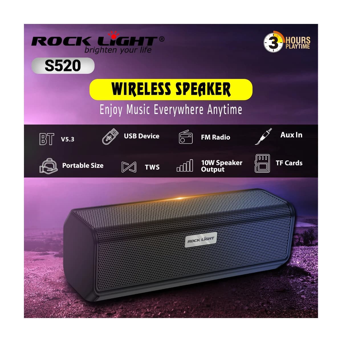 Rocklite S520 10W Bluetooth Speaker - Preview 1