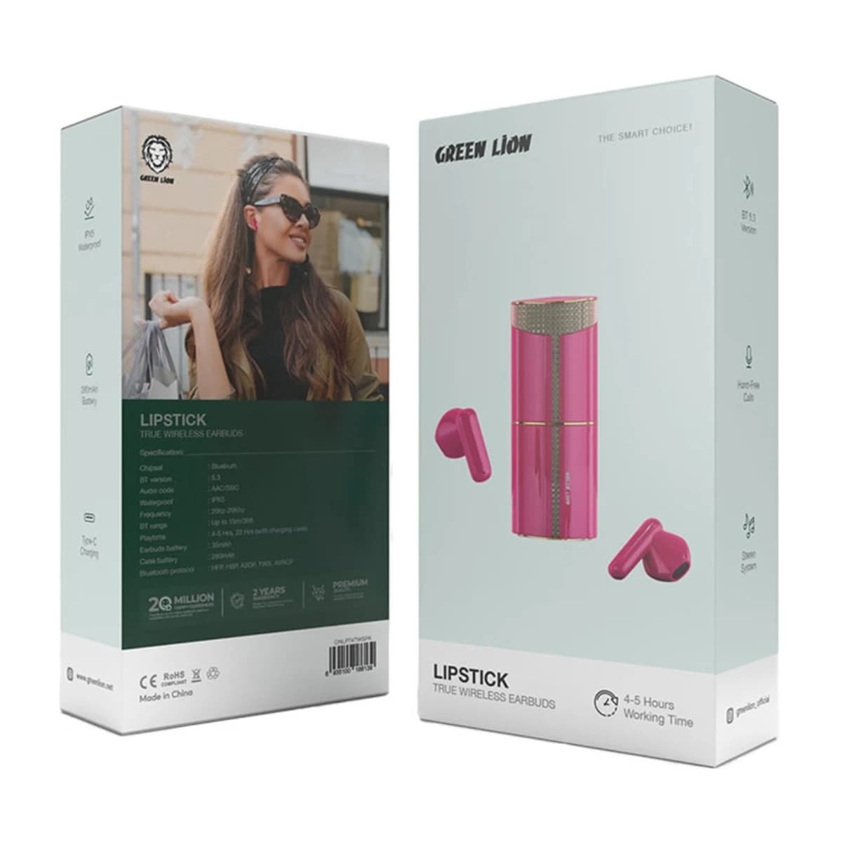 Green Lion Lipstick True Wireless Earbuds - Preview 2