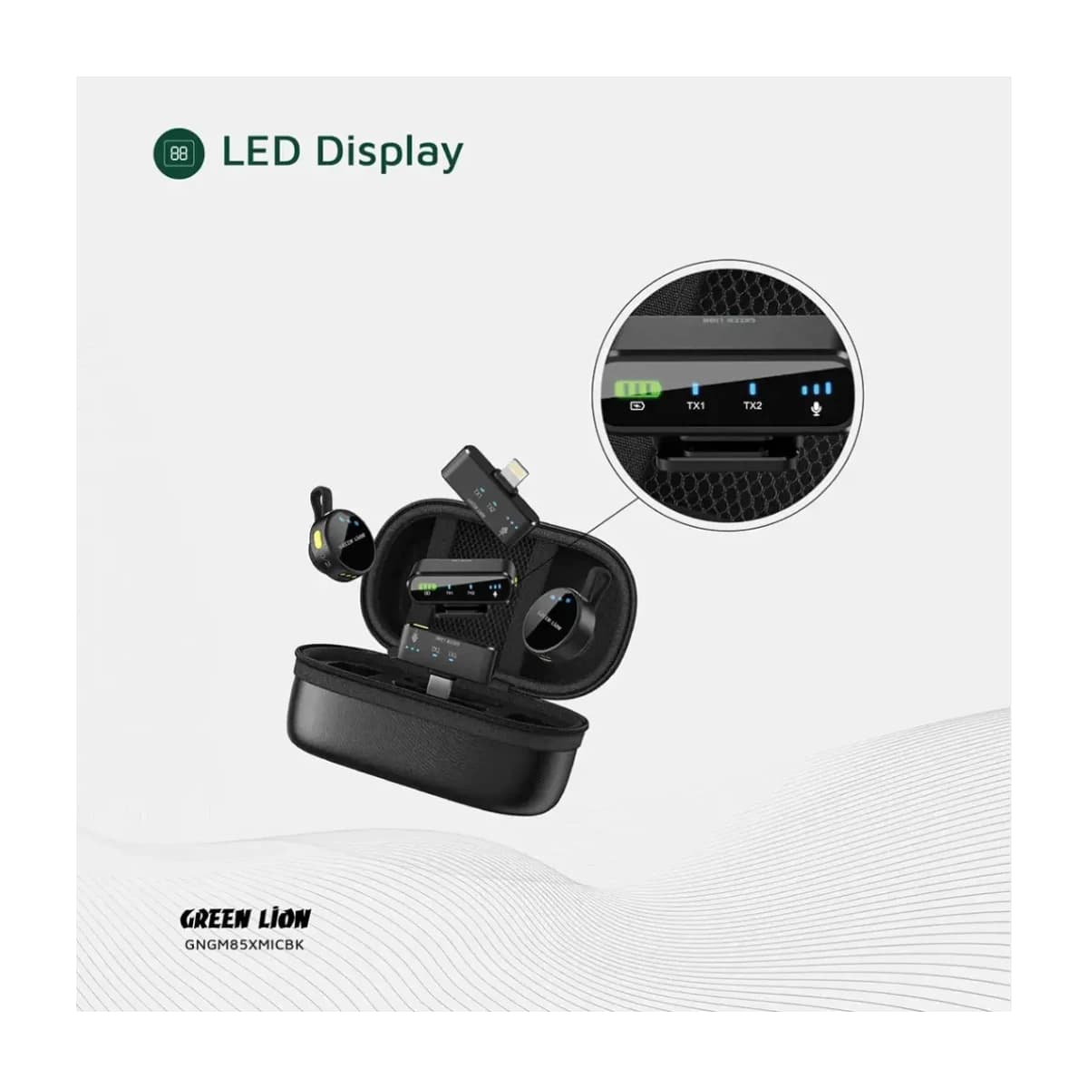 Green Lion GM-85X 3-in-1 Wireless Microphone - Black - Preview 4