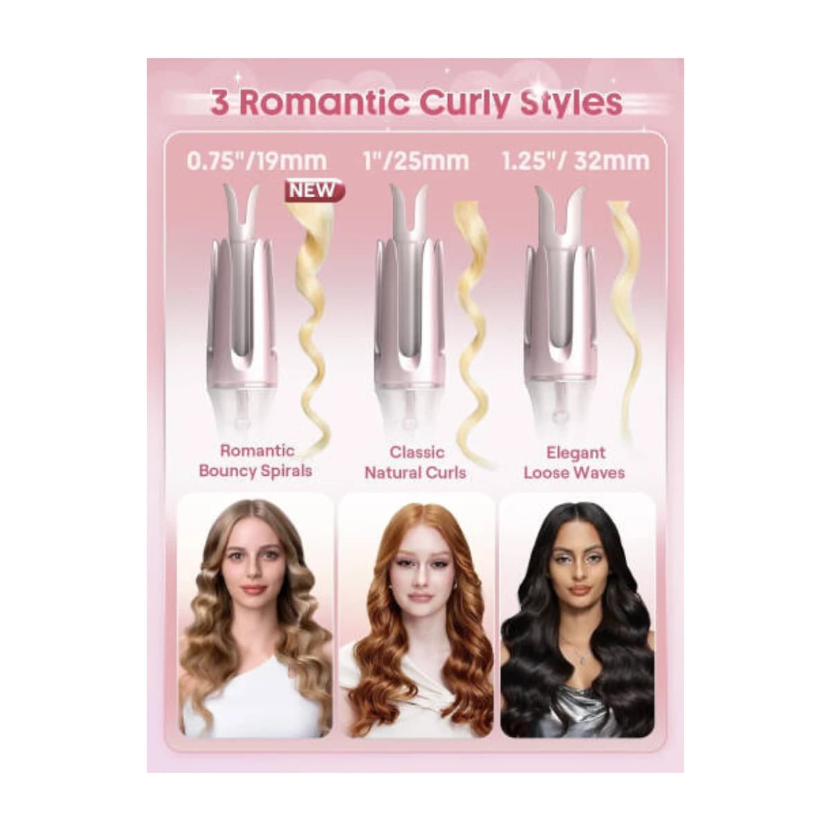 Sheglam Cupid's Charm One-Touch Automatic Curling Wand 25mm - Preview 3