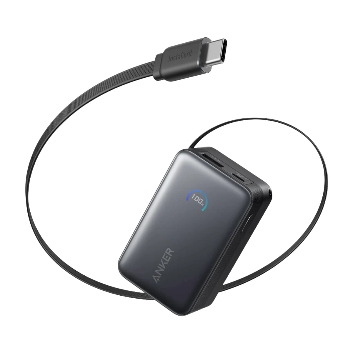 Anker Nano 10000mAh Power Bank with Retractable Cable, 45W Max Compact Battery Pack, Smart Display, for iPhone 16 Series, iPad, Galaxy, Pixel, and More - Preview 1