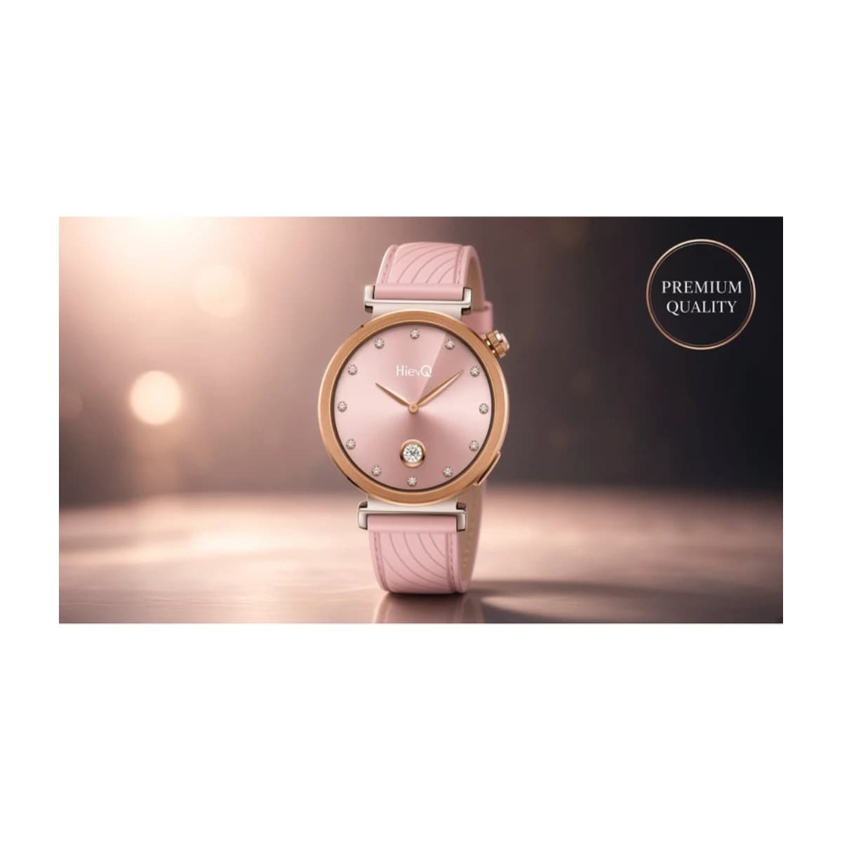 Hie-Q GT9 Mini AMOLED Smart Watch for Women, AI Dashboard, Compass, Wireless Charging, Heart Rate & Sleep Tracking, Bluetooth Calling, Full Touchscreen Fitness Tracker, Multiple Sports Modes, 3 Pairs Interchangeable Straps, Stylish Smartwatch for Fitness, Sports & Daily Use, Pink - Preview 2